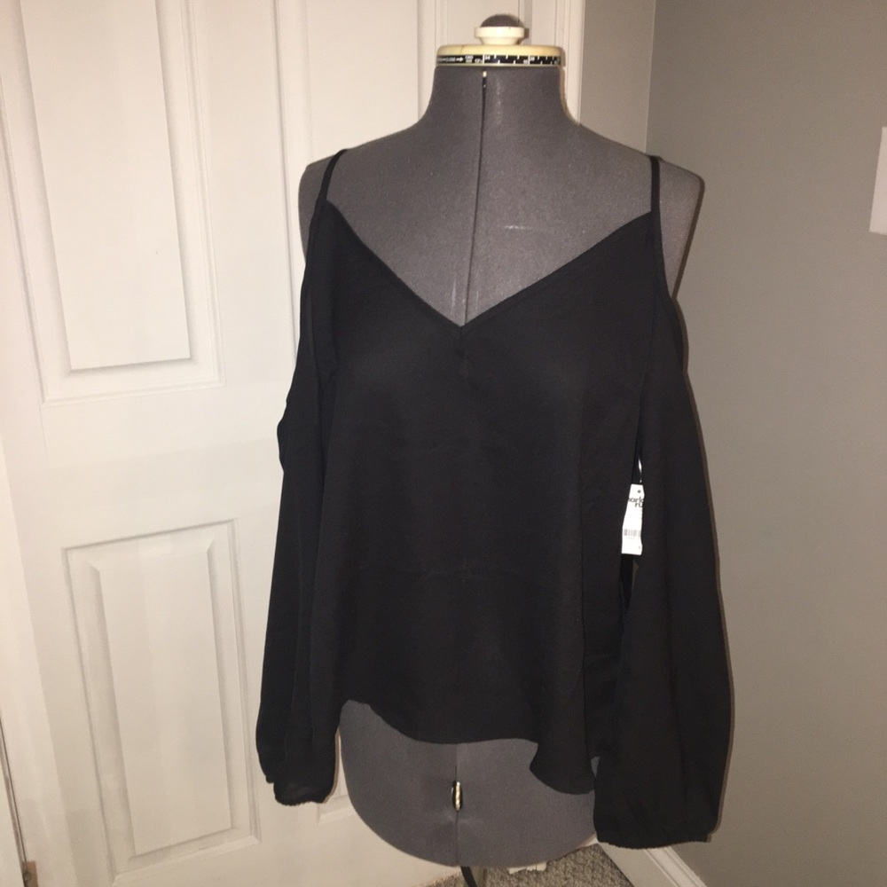 5 for $30; Charlotte Russe sheer cold shoulder top